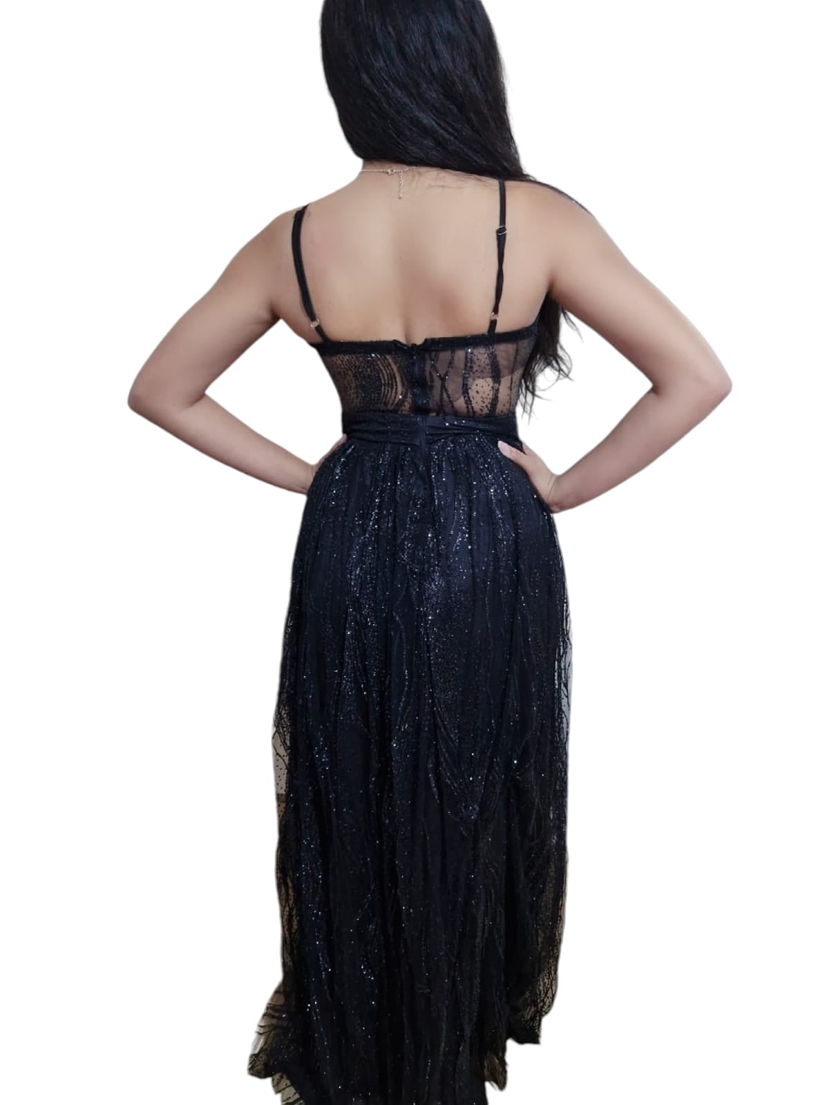 VESTIDO DE FIESTA CON BRILLOS OFELIA - 4