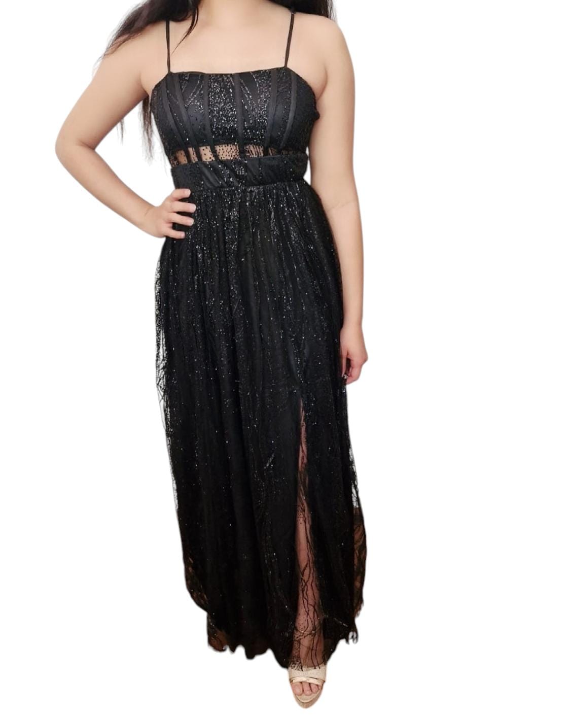 VESTIDO MUJER LUNA NEGRO DE FIESTA ALIANIS - 1