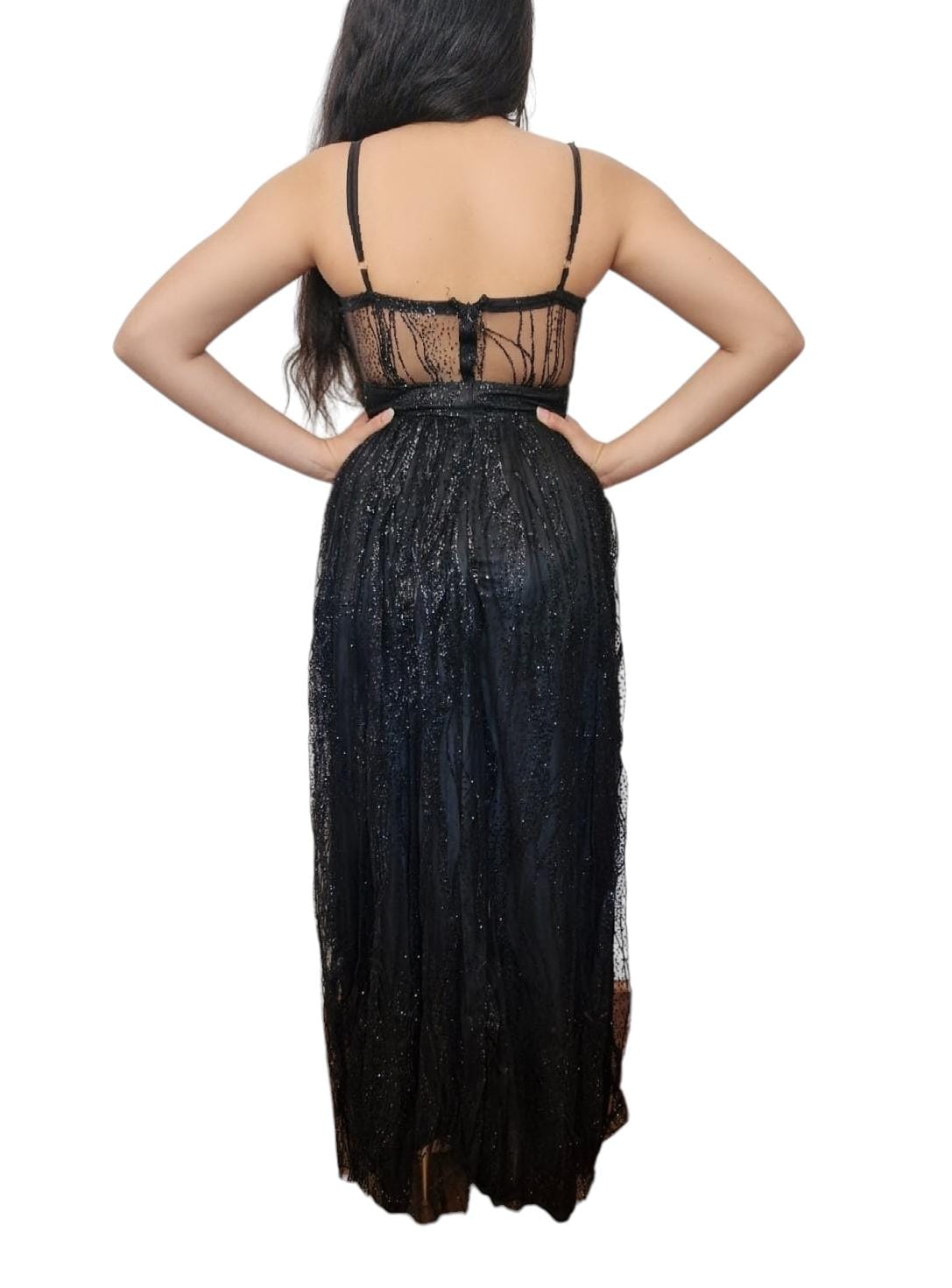 VESTIDO MUJER LUNA NEGRO DE FIESTA ALIANIS - 2