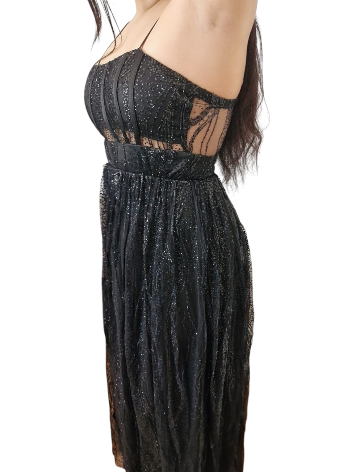 VESTIDO MUJER LUNA NEGRO DE FIESTA ALIANIS - 3
