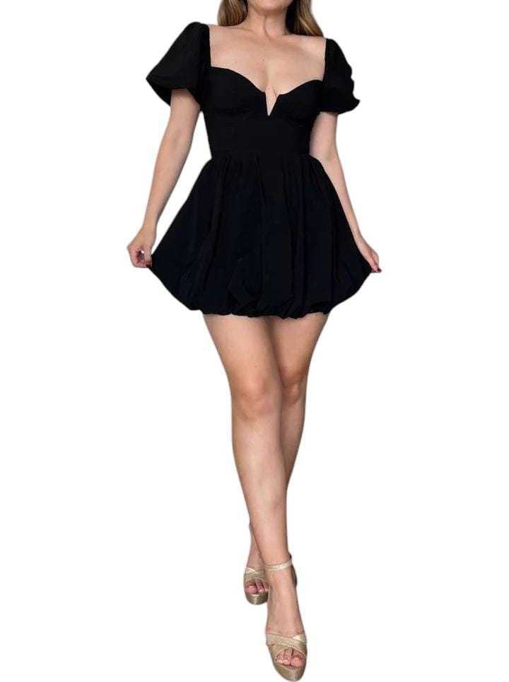 VESTIDO MUJER LUNA CAMPANA MANGA GLOBO - 1