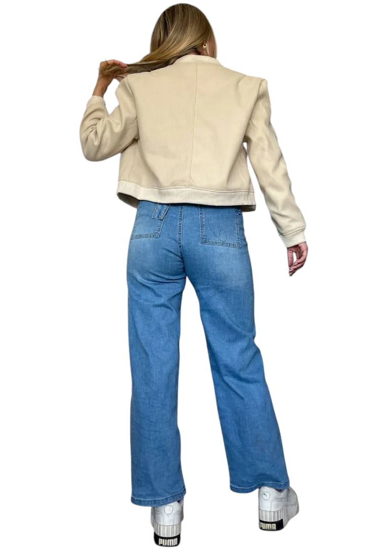 CHAQUETA BOMBER MUJER CROPPED CALIDAD PREMIUM - 5
