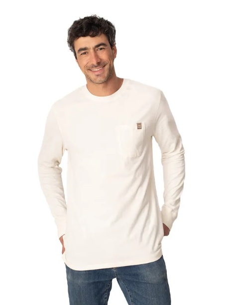 POLERA HOMBRE LARGO COYÁN ALGODÓN ORGÁNICO UV+ LENGA®. - 1