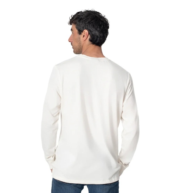 POLERA HOMBRE LARGO COYÁN ALGODÓN ORGÁNICO UV+ LENGA®. - 2