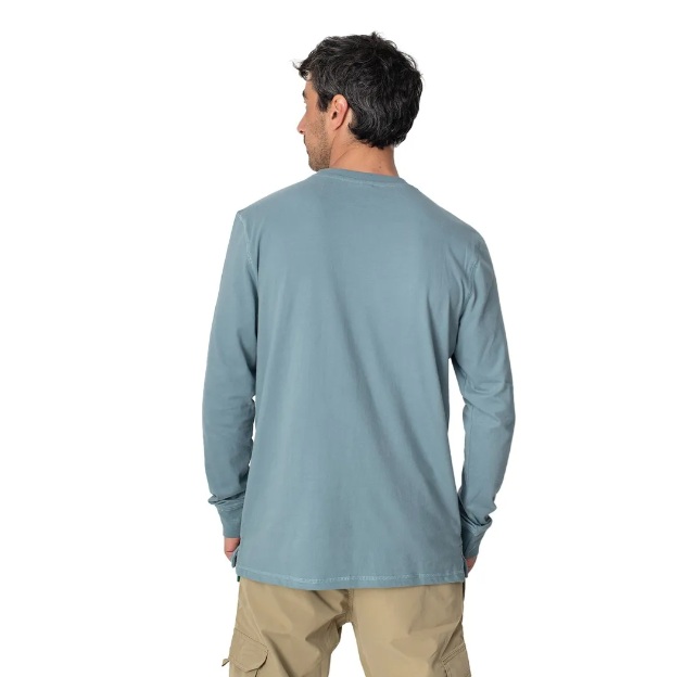 POLERA HOMBRE LARGO COYÁN ALGODÓN ORGÁNICO UV+ LENGA®. - 2