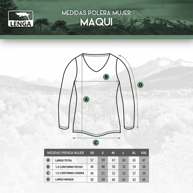 POLERA MAQUI MUJER ESCOTE V LARGO LENGA ® - 6