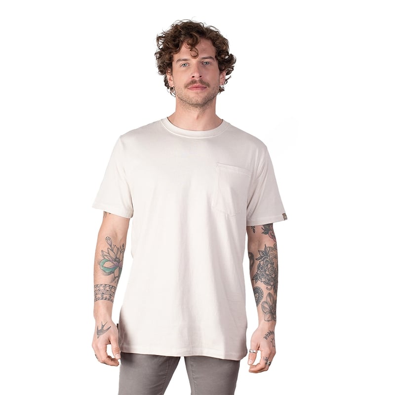 POLERA HOMBRE CORTO CON BOLSILLO QUILLAY - 1