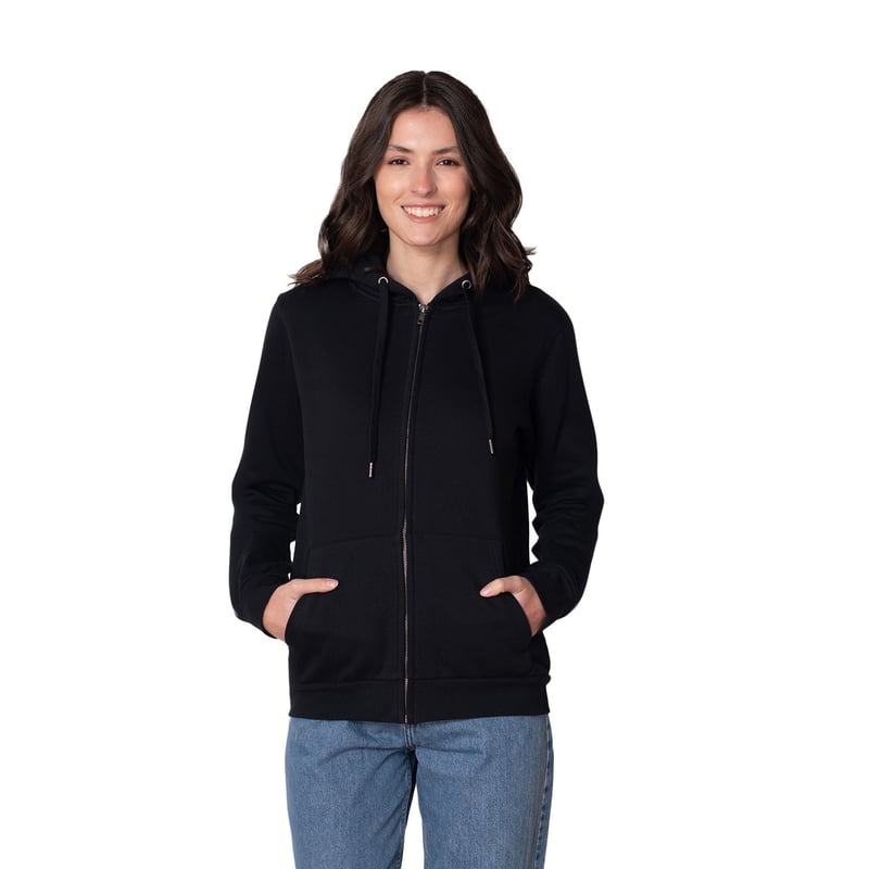 POLERÓN CON CAPUCHA Y CIERRE SBS® DE MUJER UV+PRO INDUSBORD® - 1