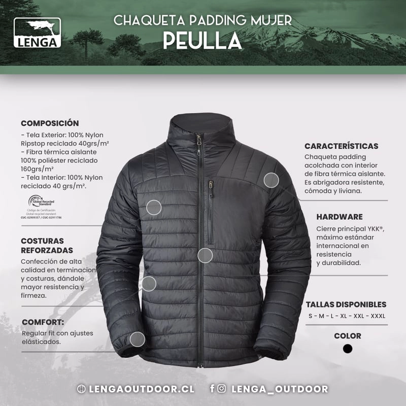 CHAQUETA TÉRMICA PADDING MUJER PEULLA LENGA® - 5
