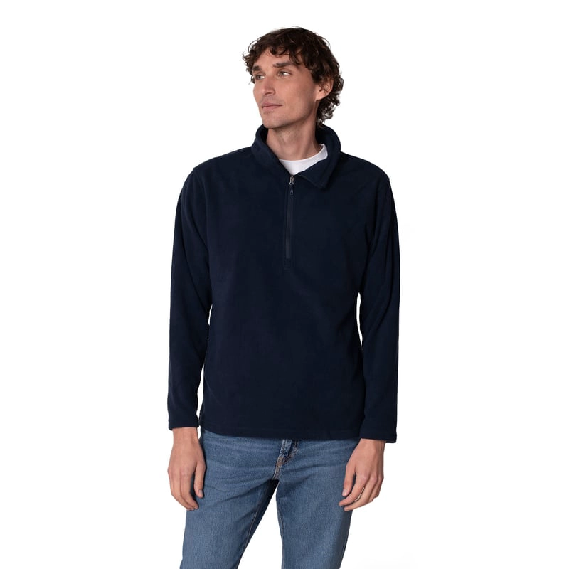 CHAQUETA MICROPOLAR PULLOVER HOMBRE CON CIERRES SBS® SUSTENTABLE - 2
