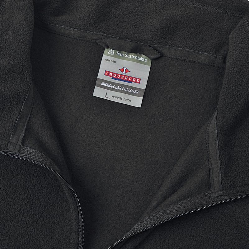 CHAQUETA MICROPOLAR PULLOVER HOMBRE CON CIERRES SBS® SUSTENTABLE - 5