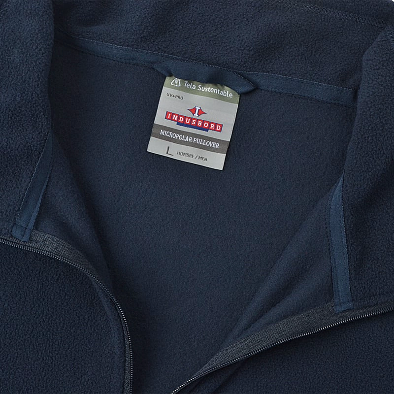 CHAQUETA MICROPOLAR PULLOVER HOMBRE CON CIERRES SBS® SUSTENTABLE - 5