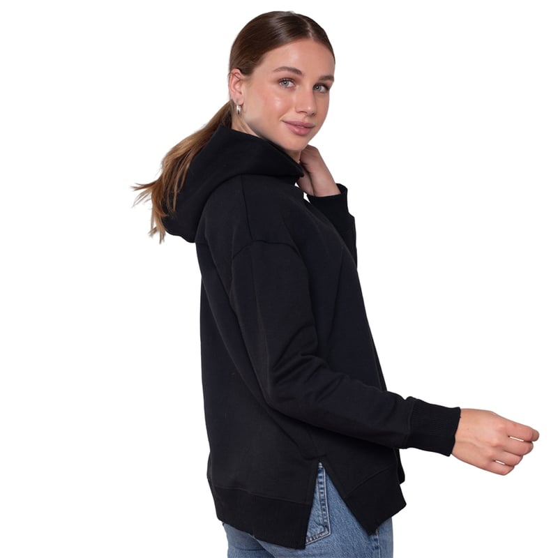 POLERÓN MUJER LENGA MAGLIA CON GORRO SUSTENTABLE - 1