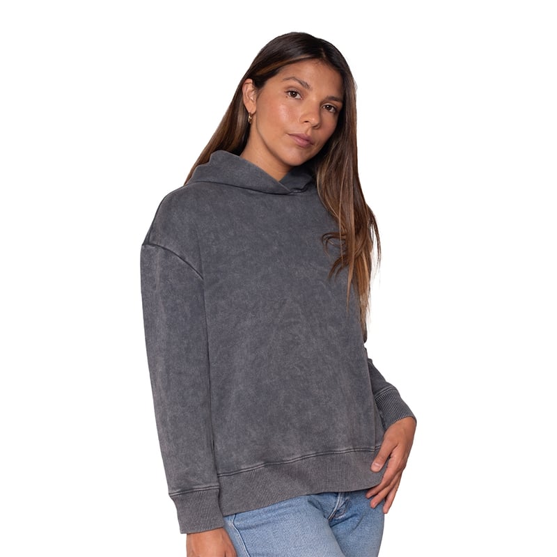 POLERÓN MUJER LENGA MAGLIA CON GORRO SUSTENTABLE - 1