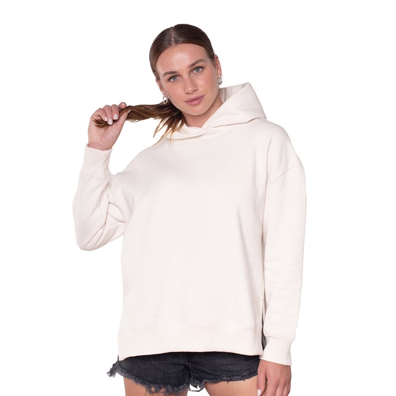 POLERÓN MUJER LENGA MAGLIA CON GORRO SUSTENTABLE - 1