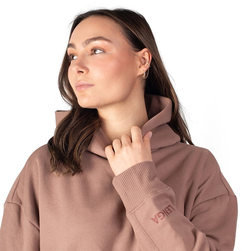 POLERÓN MUJER LENGA MAGLIA CON GORRO SUSTENTABLE - 2