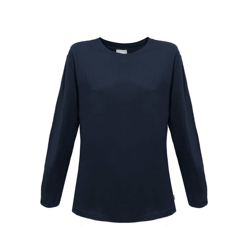 POLERA MUJER INDUSBORD PPM-220 ALGODÓN CUELLO REDONDO MANGA LARGA PREMIUM UVPRO - 1