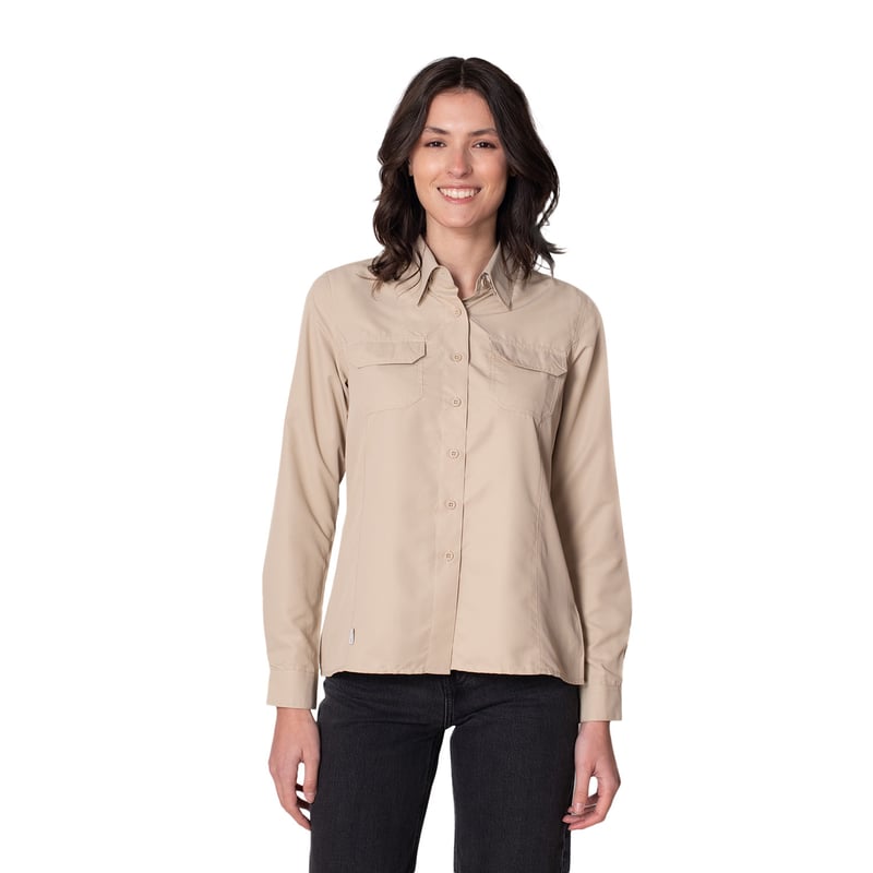 BLUSA OUTDOOR MUJER INDUSBORD BTD-06 RIPSTOP TACTEL DRY UV50 CERTIFICADA - 1