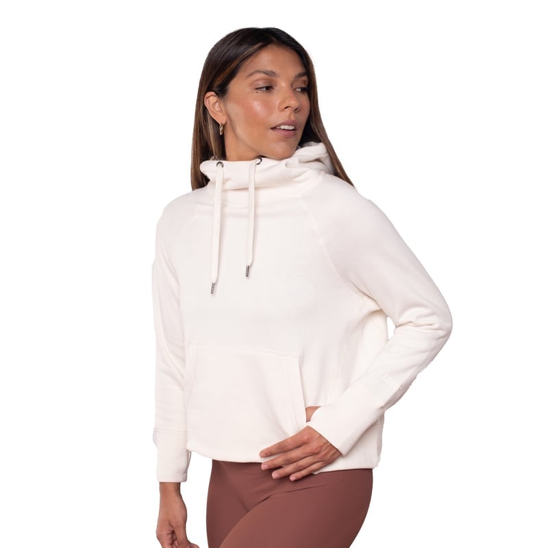 POLERÓN MUJER LENGA MAITÉN CANGURO CON GORRO SUSTENTABLE - 1