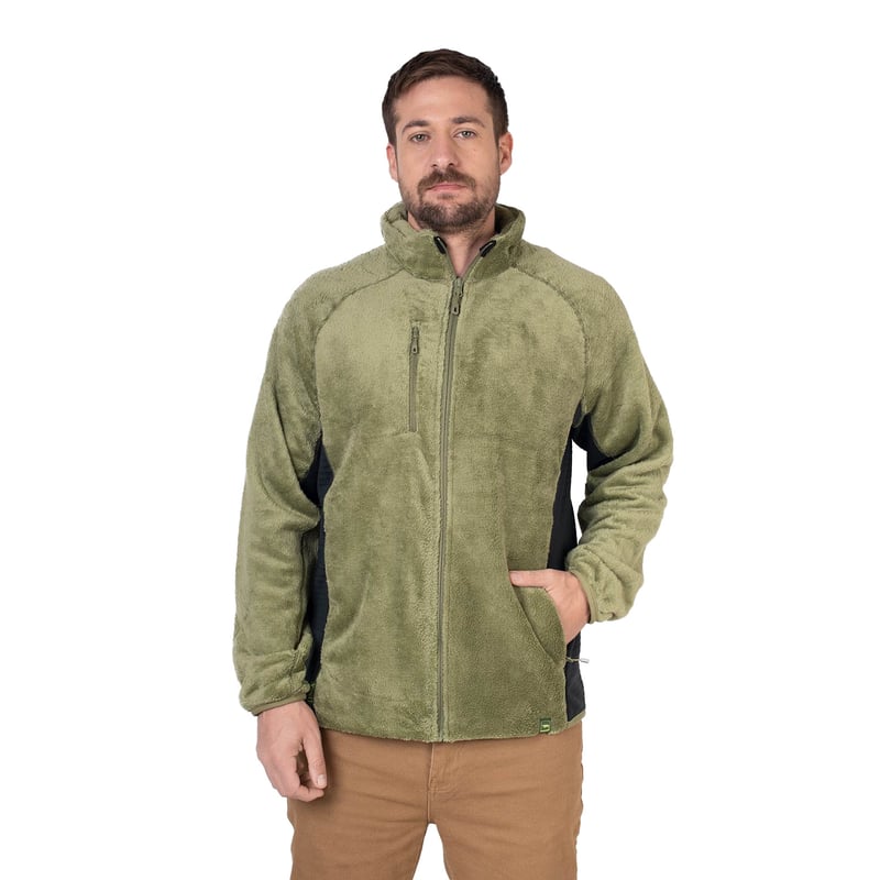 LENGA CHAQUETA OUTDOOR HOMBRE LENGA FURRY GREY MICROPOLAR ® CIERRES YKK®