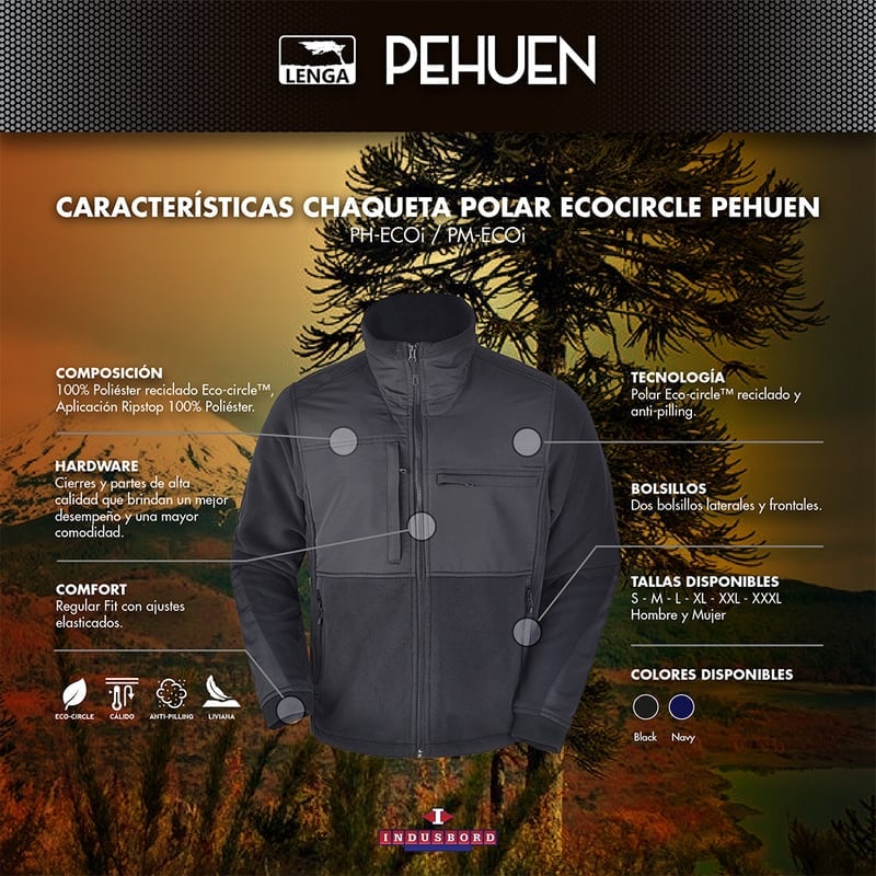 CHAQUETA POLAR TELA ECO-CIRCLE SUSTENTABLE MUJER - 5