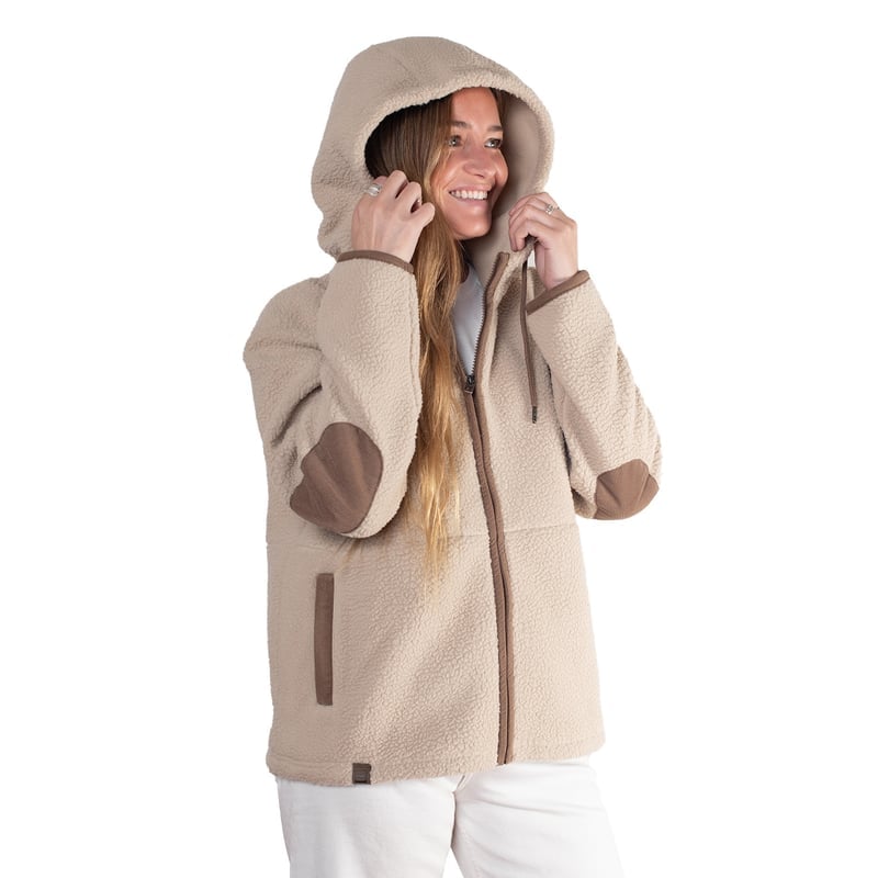 POLERÓN OUTDOOR MUJER LENGA PUYA CHAQUETA POLAR SHERPA CON CAPUCHA ® - 2