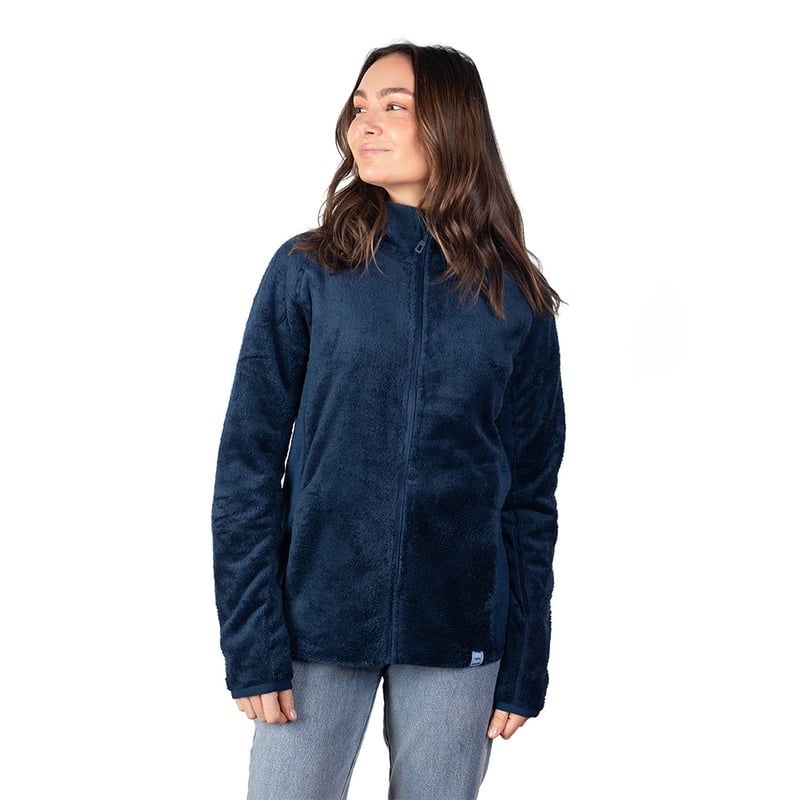 CHAQUETA OUTDOOR MUJER LENGA FURRY GREY MICROPOLAR ® CIERRES YKK® - 1