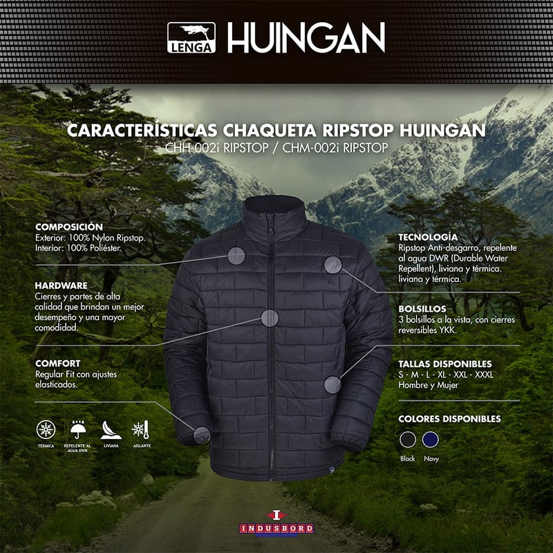 CHAQUETA OUTDOOR MUJER LENGA CHM-002 NA RIPSTOP HUINGAN DWR - 5