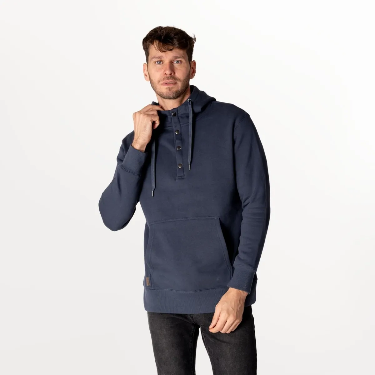 POLERÓN HOMBRE CON CAPUCHA Y BOTONES ALGODÓN ORGÁNICO FITZ ROY LENGA® - 1