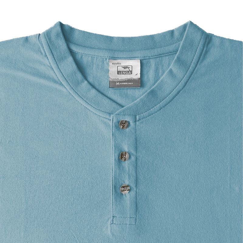 POLERA HOMBRE MANGA LARGA CON BOTONES QUEULE - 3