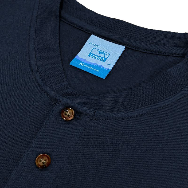 POLERA HOMBRE MANGA LARGA CON BOTONES QUEULE - 3