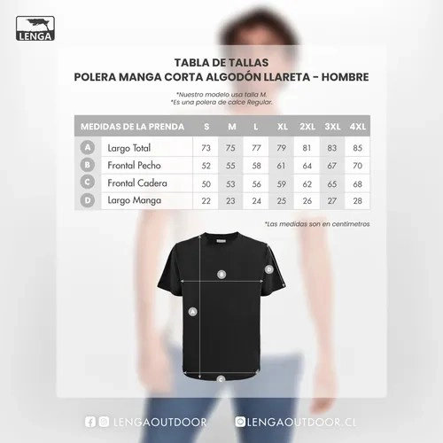 POLERA HOMBRE UV+PRO ALGODON ORGANICO PUMA LAS TORRES LENGA® - 5