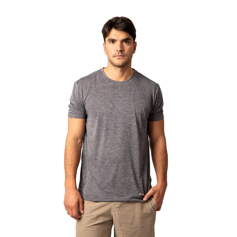 POLERA HOMBRE GRIT-DRY MANGA CORTA UV+ CHAÑAR LENGA - 1