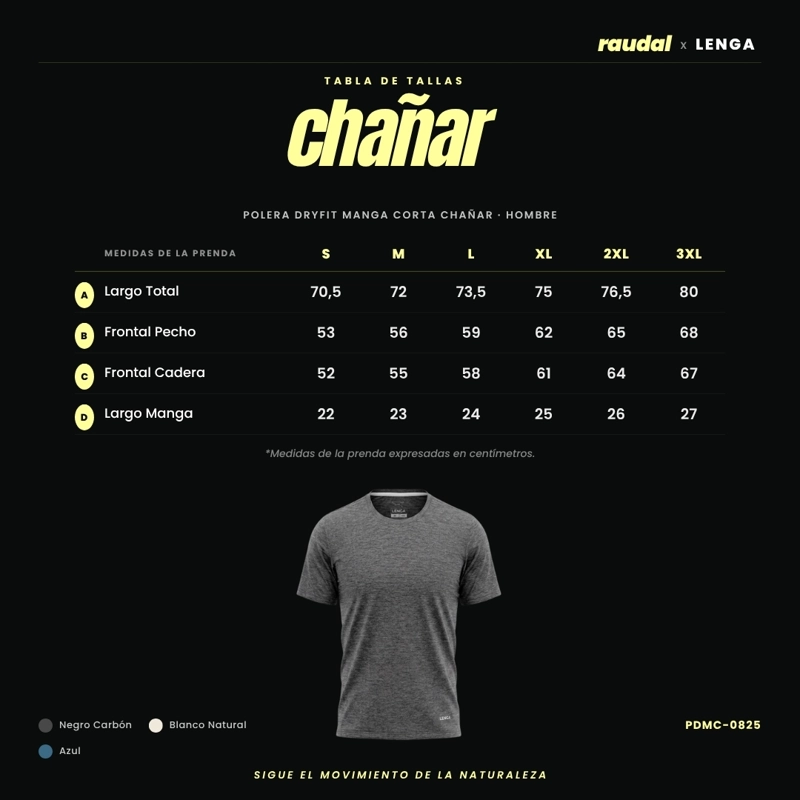 POLERA HOMBRE GRIT-DRY MANGA CORTA UV+ CHAÑAR LENGA - 6