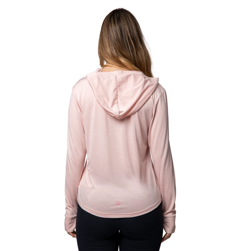 POLERA MUJER GRIT-DRY MANGA LARGA CON CAPUCHA NAYLA LENGA UPF+50 - 2