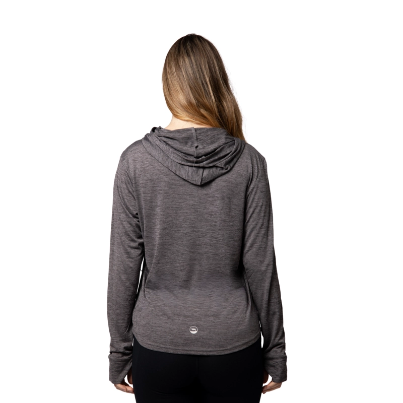 POLERA MUJER GRIT-DRY MANGA LARGA CON CAPUCHA NAYLA LENGA UPF+50 - 2