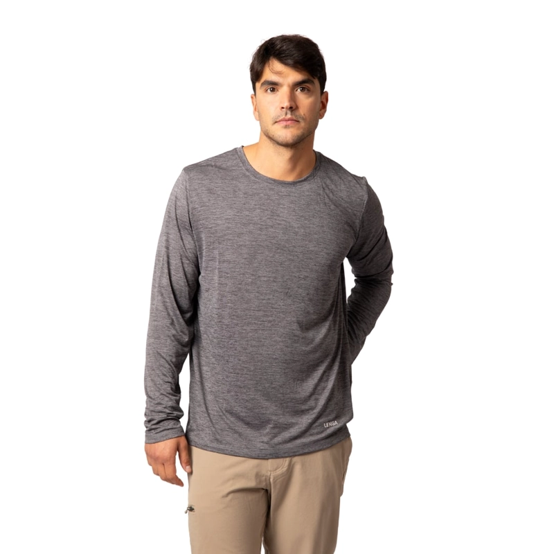 POLERA HOMBRE GRIT-DRY MANGA LARGA UV+ LICKAN LENGA - 1