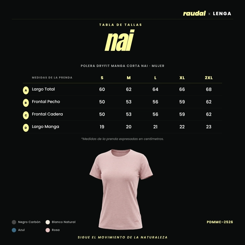 POLERA MUJER GRIT-DRY MANGA CORTA NAI LENGA UPF+50 - 6