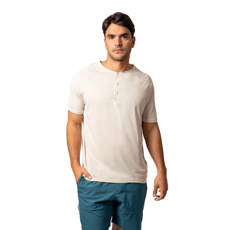 POLERA HOMBRE GRIT-DRY MANGA CORTA Y BOTONES UV+ SAMKA LENGA - 1