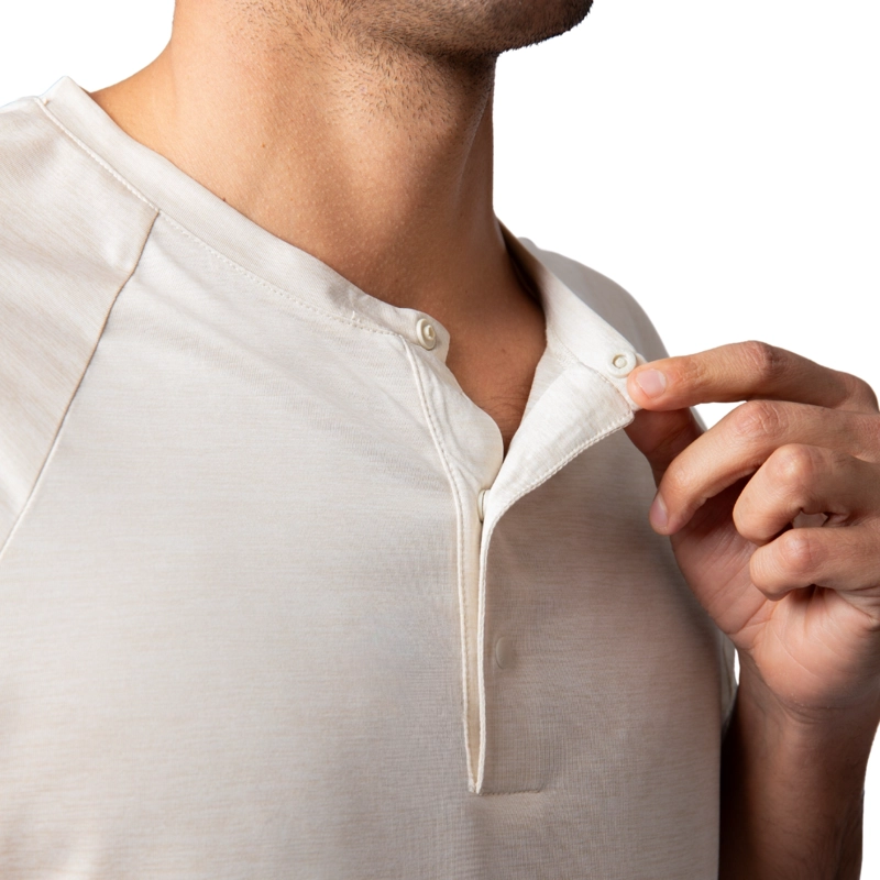 POLERA HOMBRE GRIT-DRY MANGA CORTA Y BOTONES UV+ SAMKA LENGA - 3