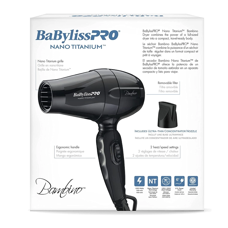 SECADOR DE VIAJE BAMBINO BABYLISSPRO - 5