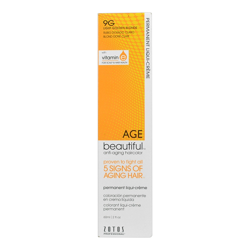 TINTE PERMANENTE ANTI-EDAD EN CREMA LIQUIDA DE 60 ML RUBIO DORADO MUY CLARO 10G AGE - 1