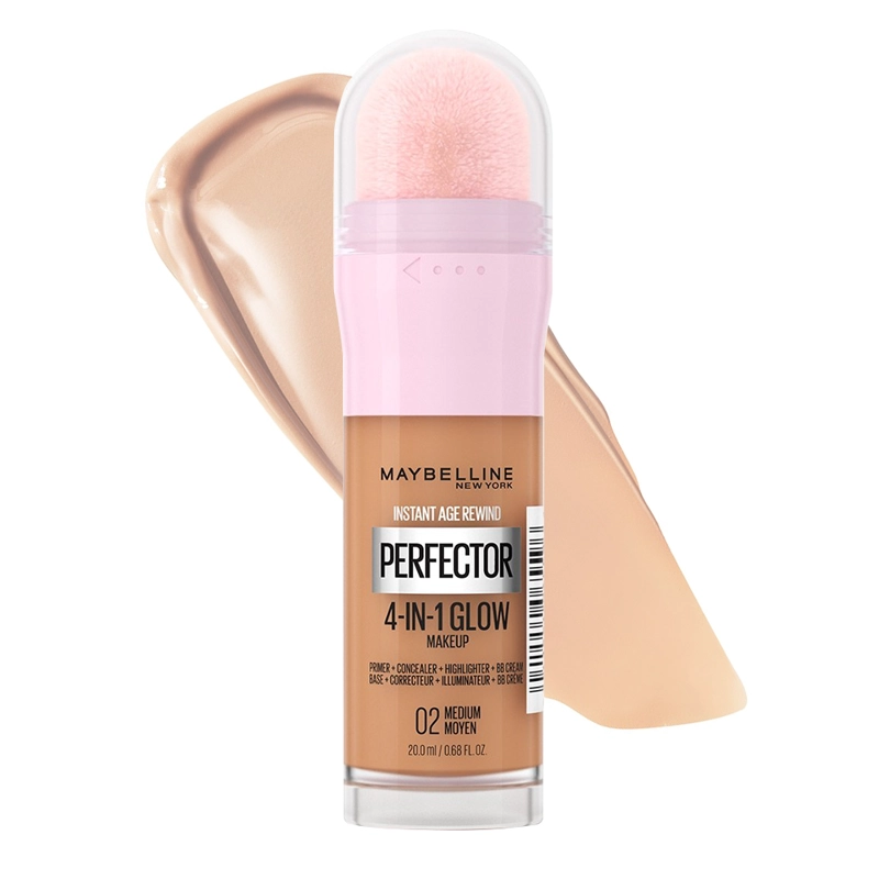 BASE DE MAQUILLAJE 4 EN 1 MAYBELLINE GLOW PERFECTOR INSTANT AGE REWIND MEDIUM - 1