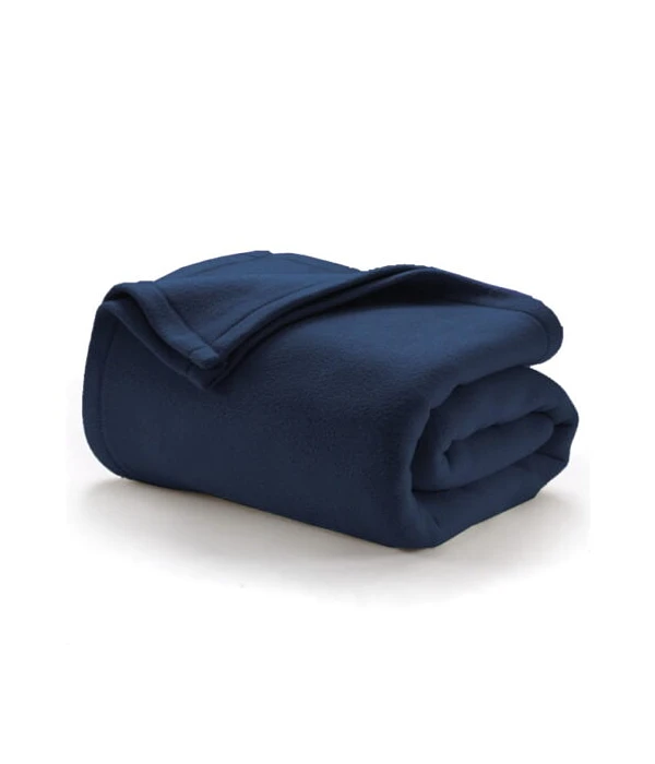 FRAZADA TEXTIL RANCO INSTITUCIONAL PREMIUM TERMICA 320G 1.5 PLAZAS 210 X 160 CM POLAR AZUL MARINO - 2