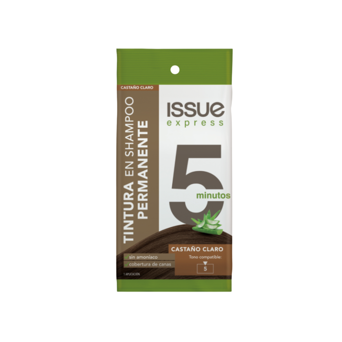 TINTE EN SHAMPOO CASTAÑO CLARO ISSUE – SACHET - 1