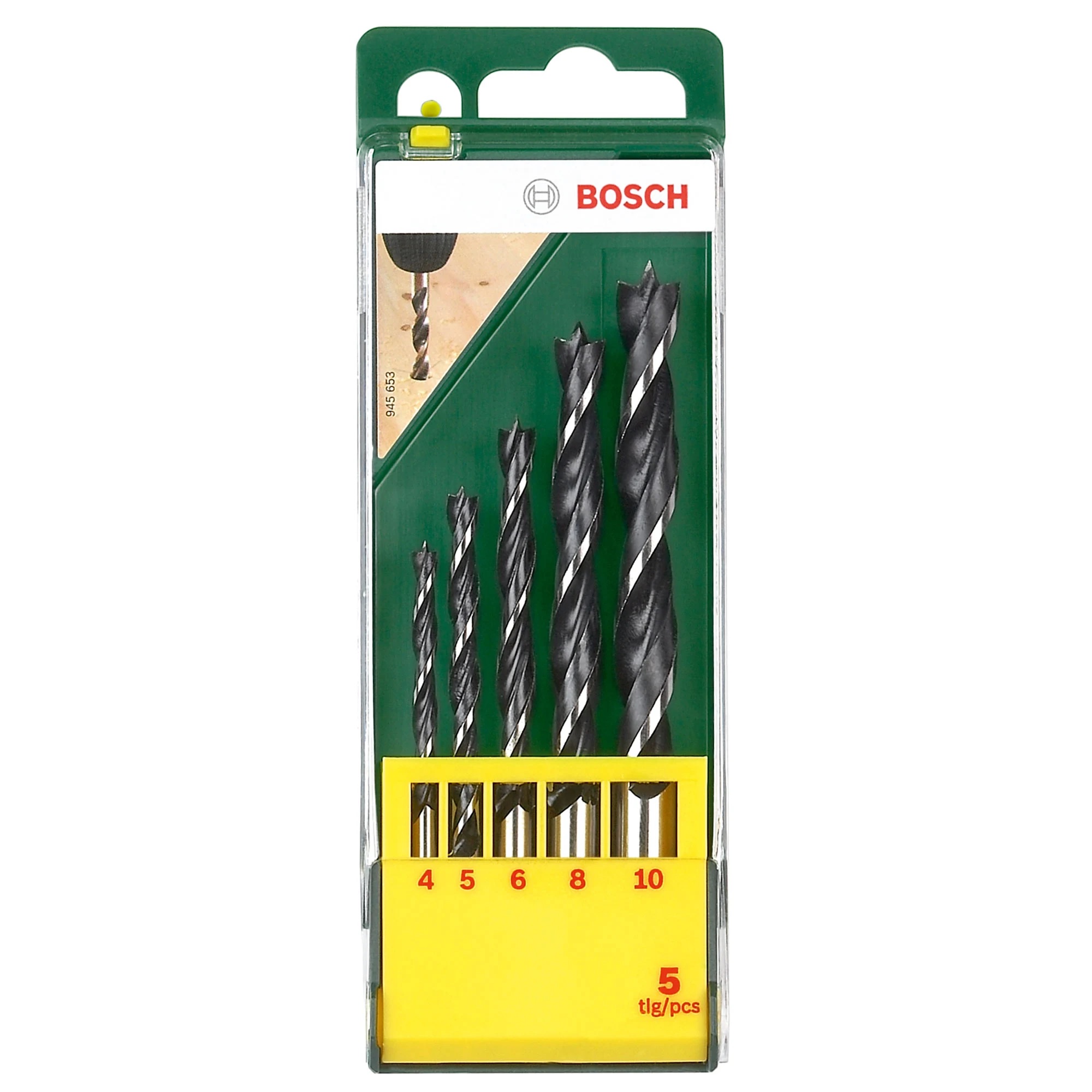 SET 5 BROCAS MADERA 4-10MM + ESTUCHE PLÁSTICO - 1