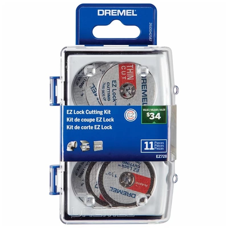 SET HERRAMIENTAS BOSCH MICROJUEGO 11 ACCESORIOS CORTE EZ LOCK EZ728 - 1