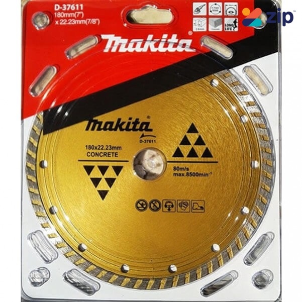 DISCO MAKITA DIAMANTADO 180 X 22.23 MM ONDA SECO CONCRETO D-37611 - 1