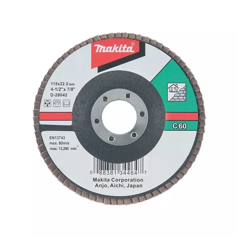 DISCO FLAP 115 X 22,23 MM GRANO 320 CARBURO DE SILICIO / CONCRETO; D-28204 - 1