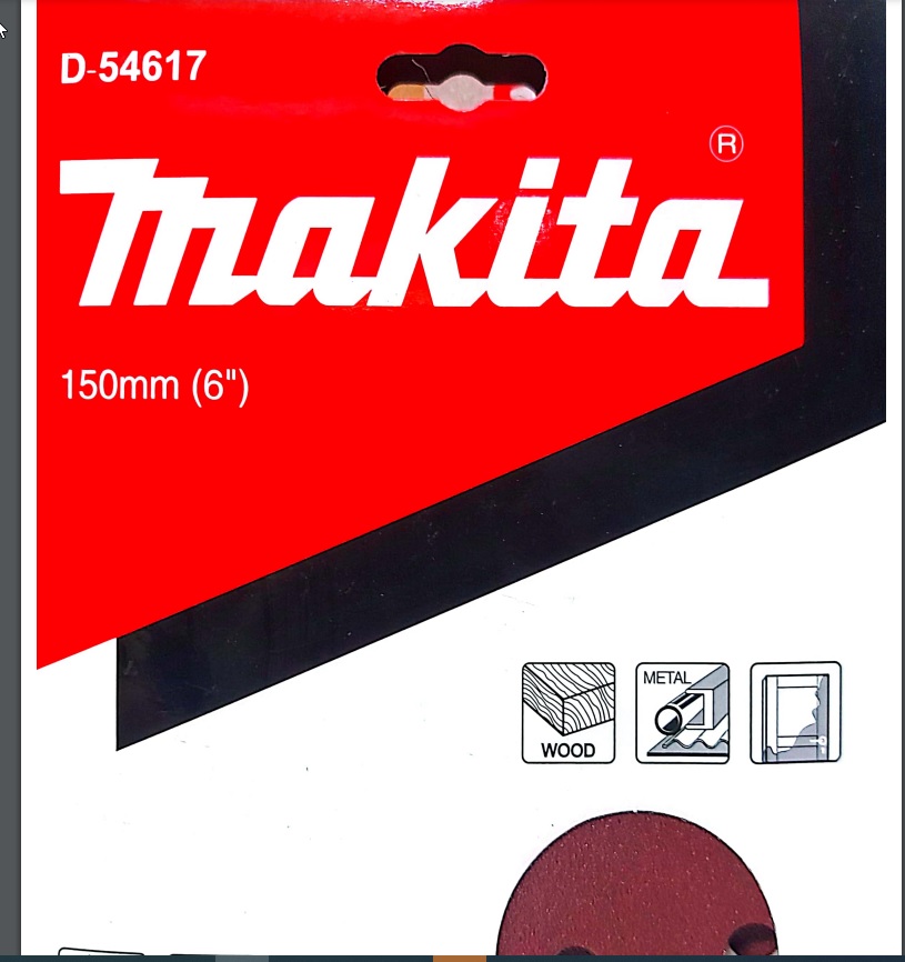 DISCO MAKITA LIJA VELCRO 10U 150 MM GRANO 100 D-54617 - 1